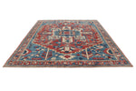 8x10 Light Red and Light Blue Anatolian Traditional Rug