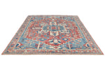 8x10 Light Red and Light Blue Anatolian Traditional Rug