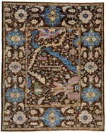 8x10 Brown and Beige Anatolian Traditional Rug