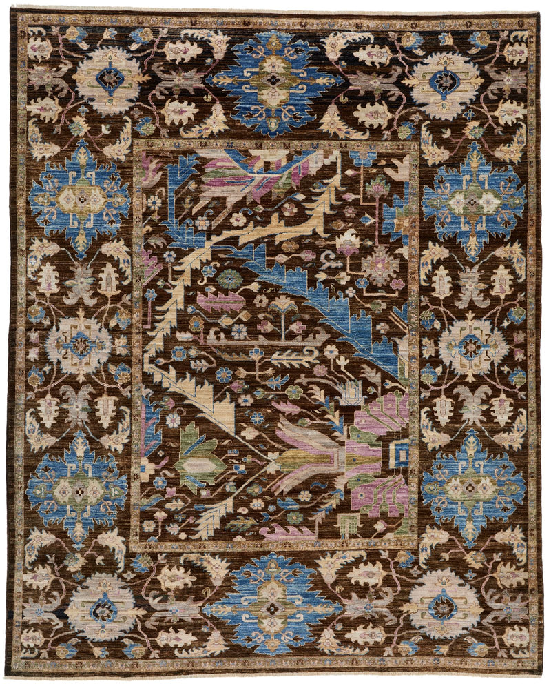 8x10 Brown and Beige Anatolian Traditional Rug