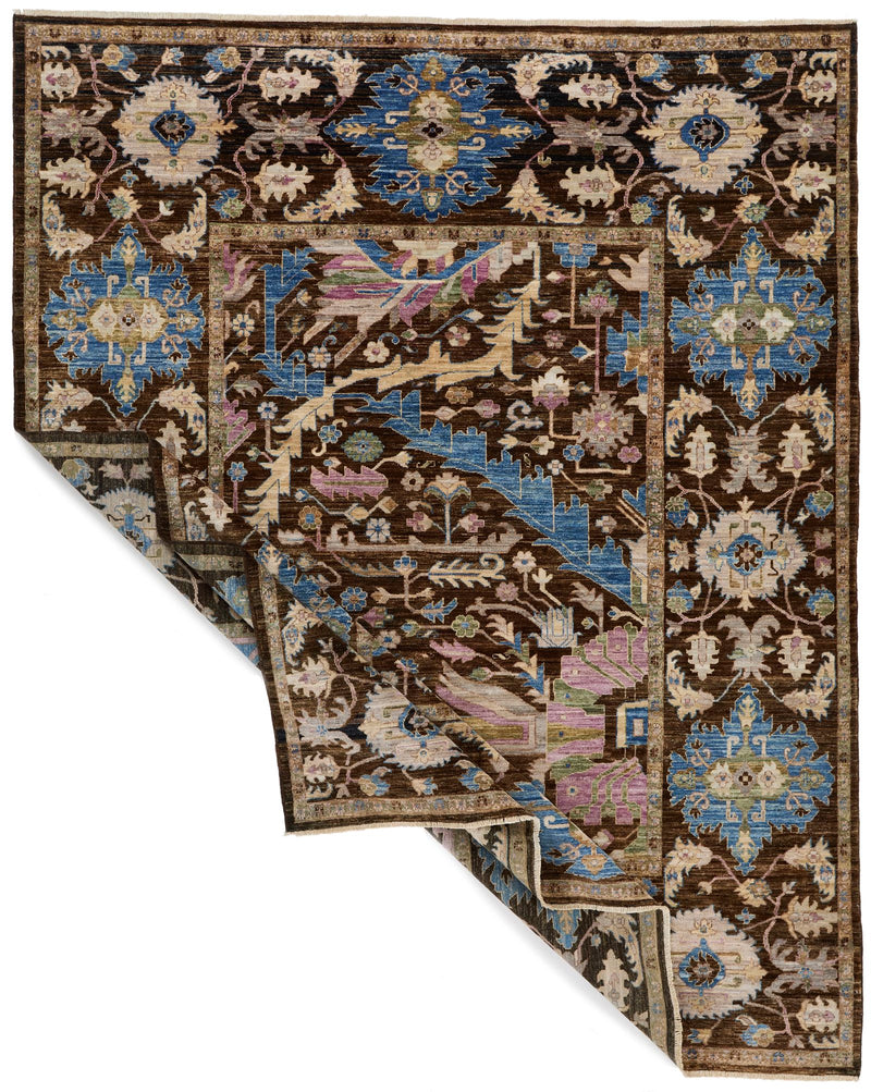 8x10 Brown and Beige Anatolian Traditional Rug