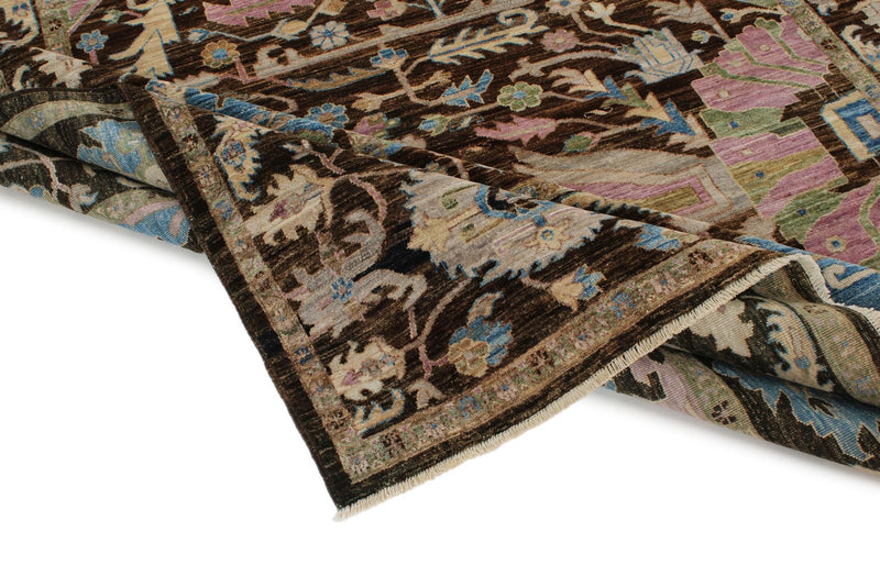 8x10 Brown and Beige Anatolian Traditional Rug