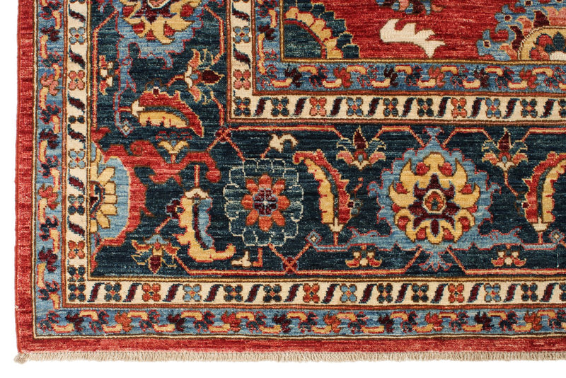 9x12 Red and Navy Anatolian Traditional Rug