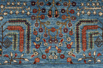 9x12 Light Blue and Multicolor Anatolian Traditional Rug