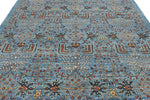 9x12 Light Blue and Multicolor Anatolian Traditional Rug