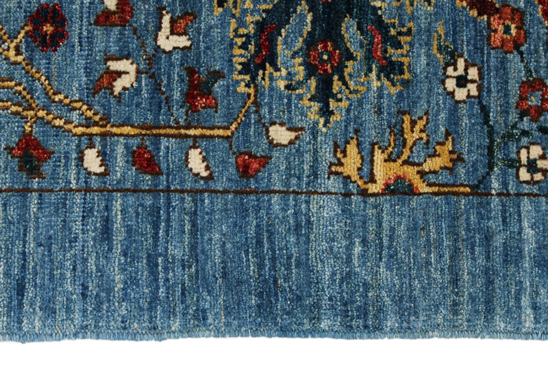 9x12 Light Blue and Multicolor Anatolian Traditional Rug