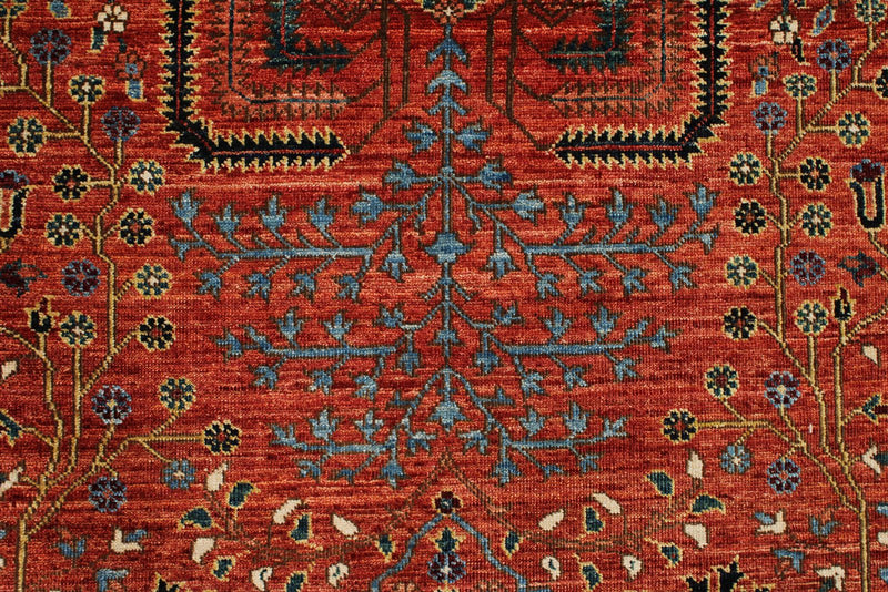 9x12 Rust and Multicolor Anatolian Tribal Rug