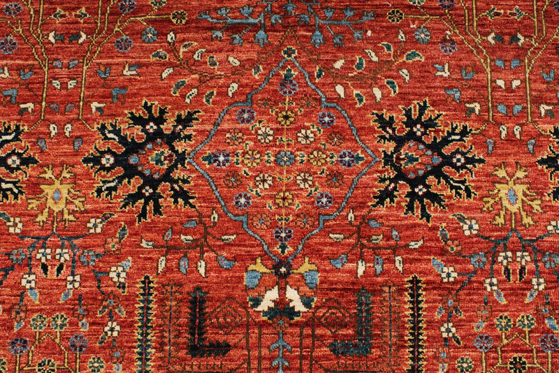 9x12 Rust and Multicolor Anatolian Tribal Rug