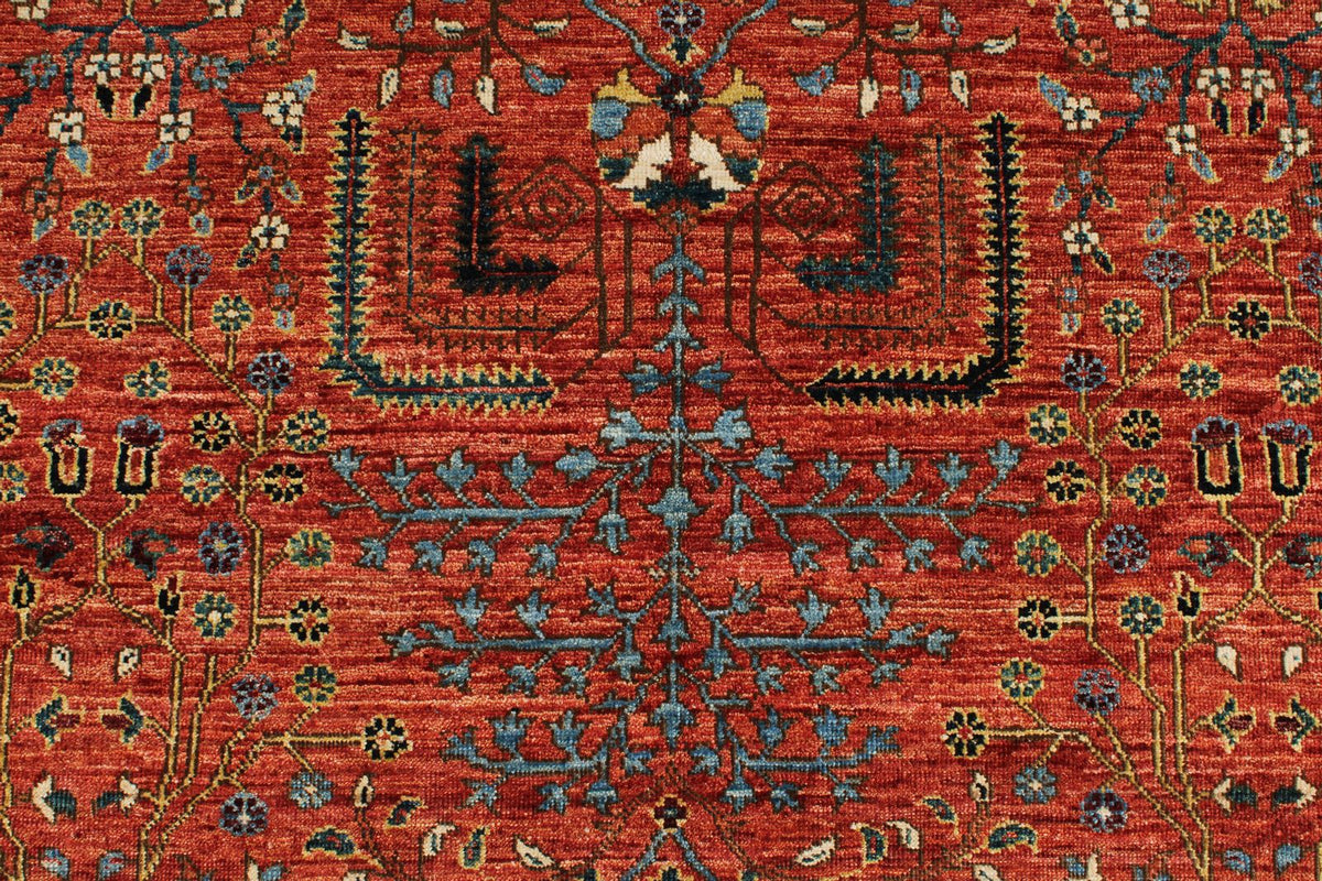 9x12 Rust and Multicolor Anatolian Tribal Rug
