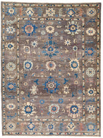 9x12 Brown and Ivory Anatolian Traditional Rug