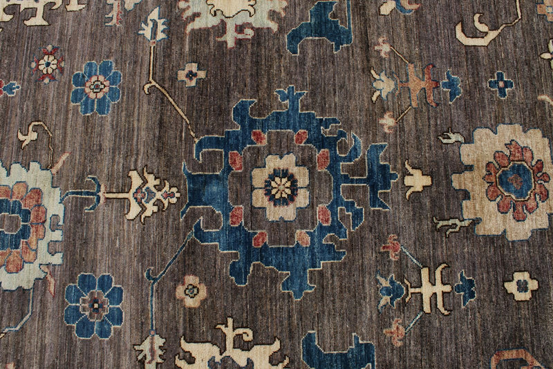 9x12 Brown and Ivory Anatolian Traditional Rug