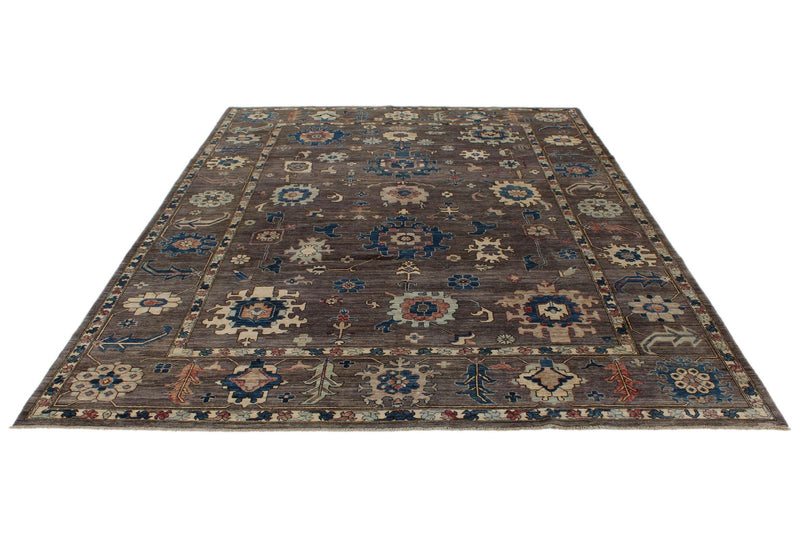 9x12 Brown and Ivory Anatolian Traditional Rug