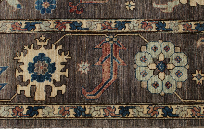 9x12 Brown and Ivory Anatolian Traditional Rug