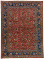 9x12 Red and Navy Anatolian Traditional Rug