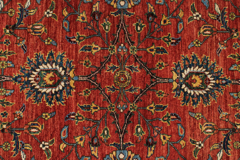 9x12 Red and Navy Anatolian Traditional Rug