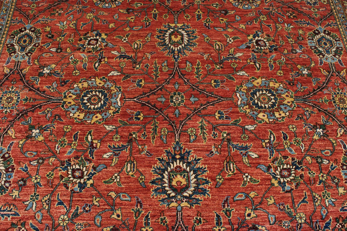 9x12 Red and Navy Anatolian Traditional Rug