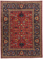 9x12 Red and Navy Anatolian Traditional Rug