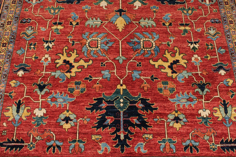 9x12 Red and Navy Anatolian Traditional Rug