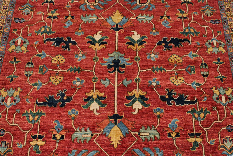 9x12 Red and Navy Anatolian Traditional Rug