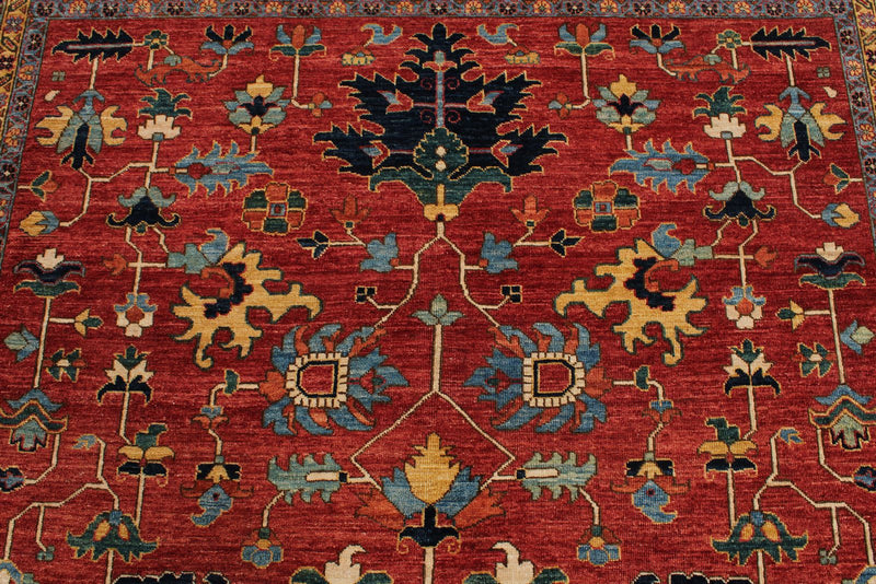 9x12 Red and Navy Anatolian Traditional Rug