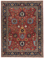 10x14 Red and Navy Anatolian Traditional Rug