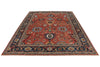 10x14 Red and Navy Anatolian Traditional Rug