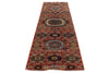 3x10 Red and Multicolor Traditional Runner