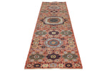 3x10 Red and Multicolor Traditional Runner