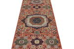 3x10 Red and Multicolor Traditional Runner