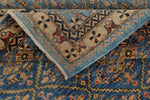 8x10 Light Blue and Camel Traditional Rug