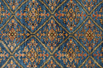 8x10 Light Blue and Camel Traditional Rug