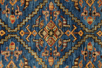 8x10 Light Blue and Camel Traditional Rug