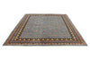 8x10 Light Blue and Camel Traditional Rug