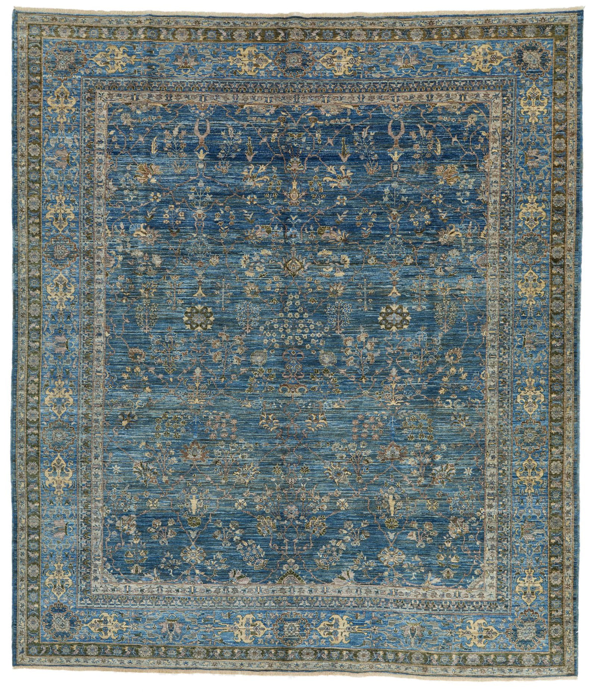 8x9 Navy and Blue Traditional Rug