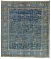 8x9 Navy and Blue Traditional Rug