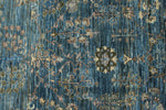 8x9 Navy and Blue Traditional Rug
