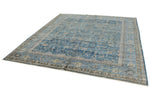 8x9 Navy and Blue Traditional Rug