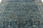 8x9 Navy and Blue Traditional Rug