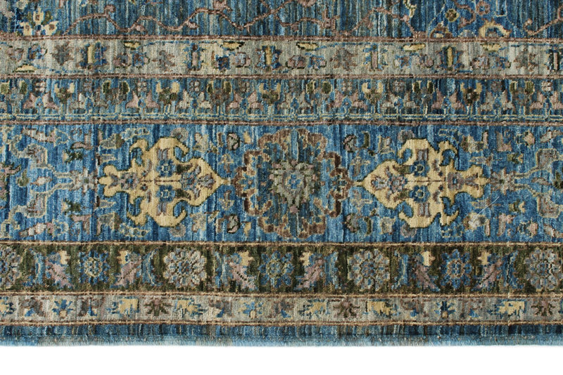 8x9 Navy and Blue Traditional Rug