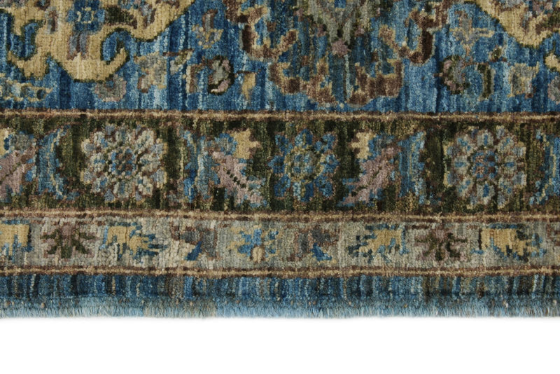 8x9 Navy and Blue Traditional Rug