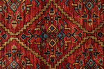 8x10 Red and Light Blue Traditional Rug