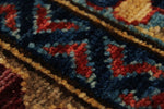 8x10 Red and Light Blue Traditional Rug