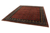 8x10 Red and Light Blue Traditional Rug