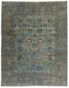 9x12 Light Blue and Blue Traditional Rug