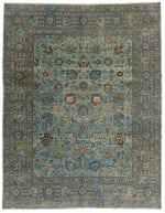 9x12 Light Blue and Blue Traditional Rug
