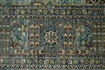 9x12 Light Blue and Blue Traditional Rug