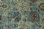 9x12 Light Blue and Blue Traditional Rug