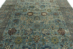 9x12 Light Blue and Blue Traditional Rug