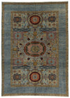 10x14 Multicolor and Light Blue Traditional Rug