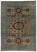 10x14 Multicolor and Light Blue Traditional Rug